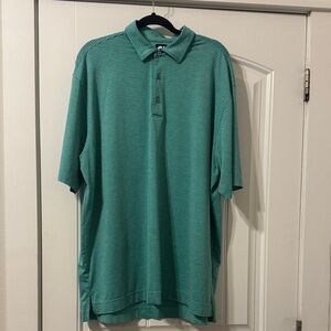 FootJoy Teal Green Striped Polo Shirt